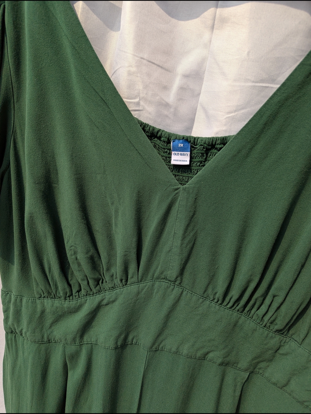 Old Navy Puff Sleeve V-Neck Jumpsuit Cottagecore Boho Wide Leg - Picture 7 of 14